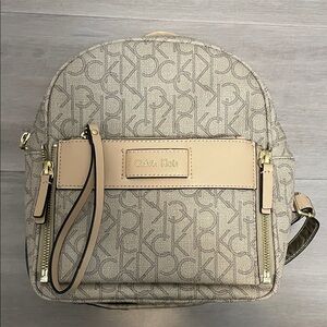 Calvin Klein Tan Monogram Backpack